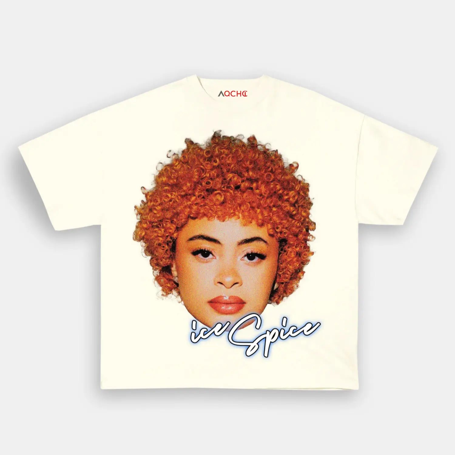 AQCHIC BIG FACE ICE SPICE Unisex Graphic Heavyweight Cotton Shirt