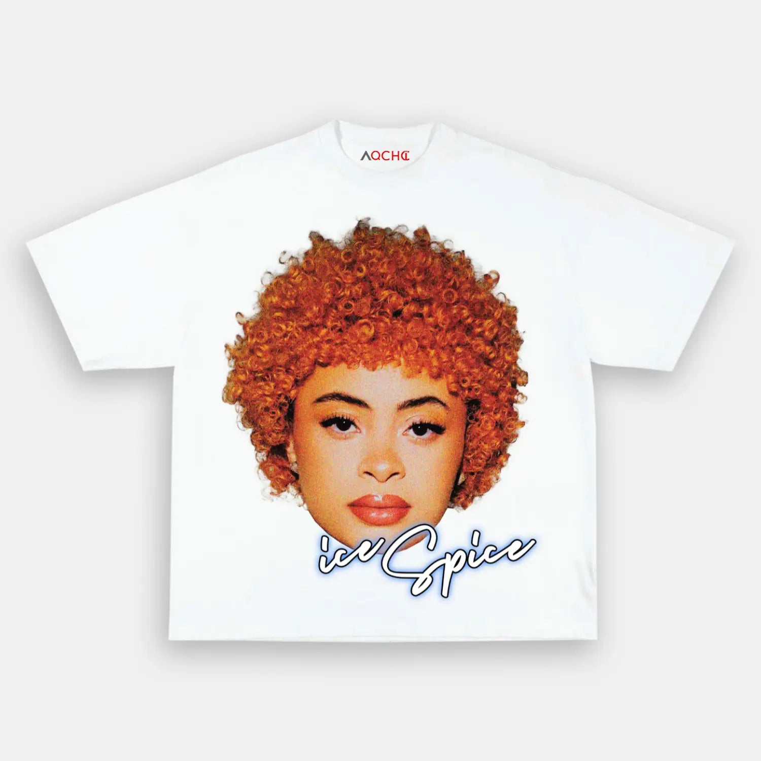 AQCHIC BIG FACE ICE SPICE Unisex Graphic Heavyweight Cotton Shirt
