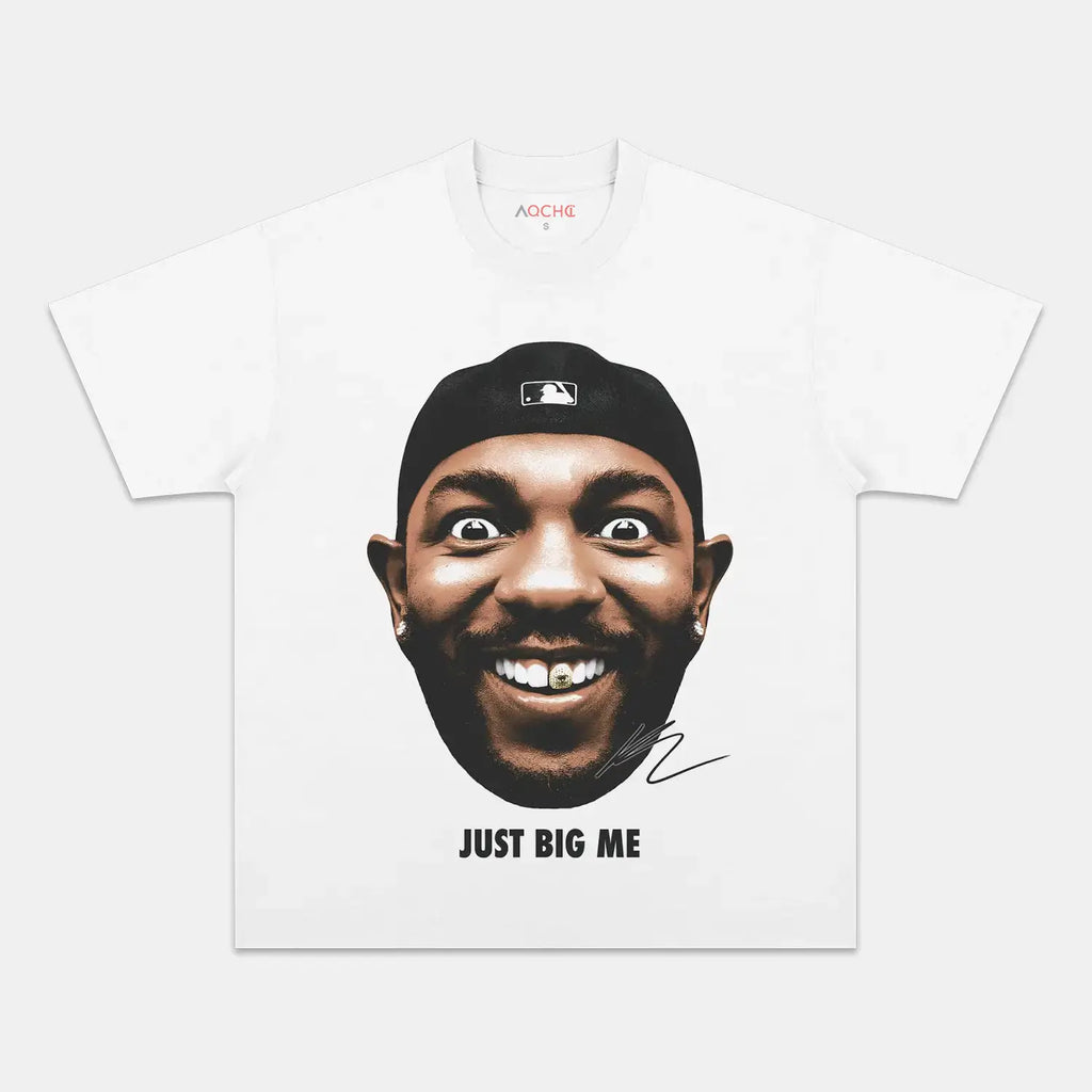 AQCHIC BIG FACE KENDRICK Unisex Graphic Heavyweight Cotton Shirt