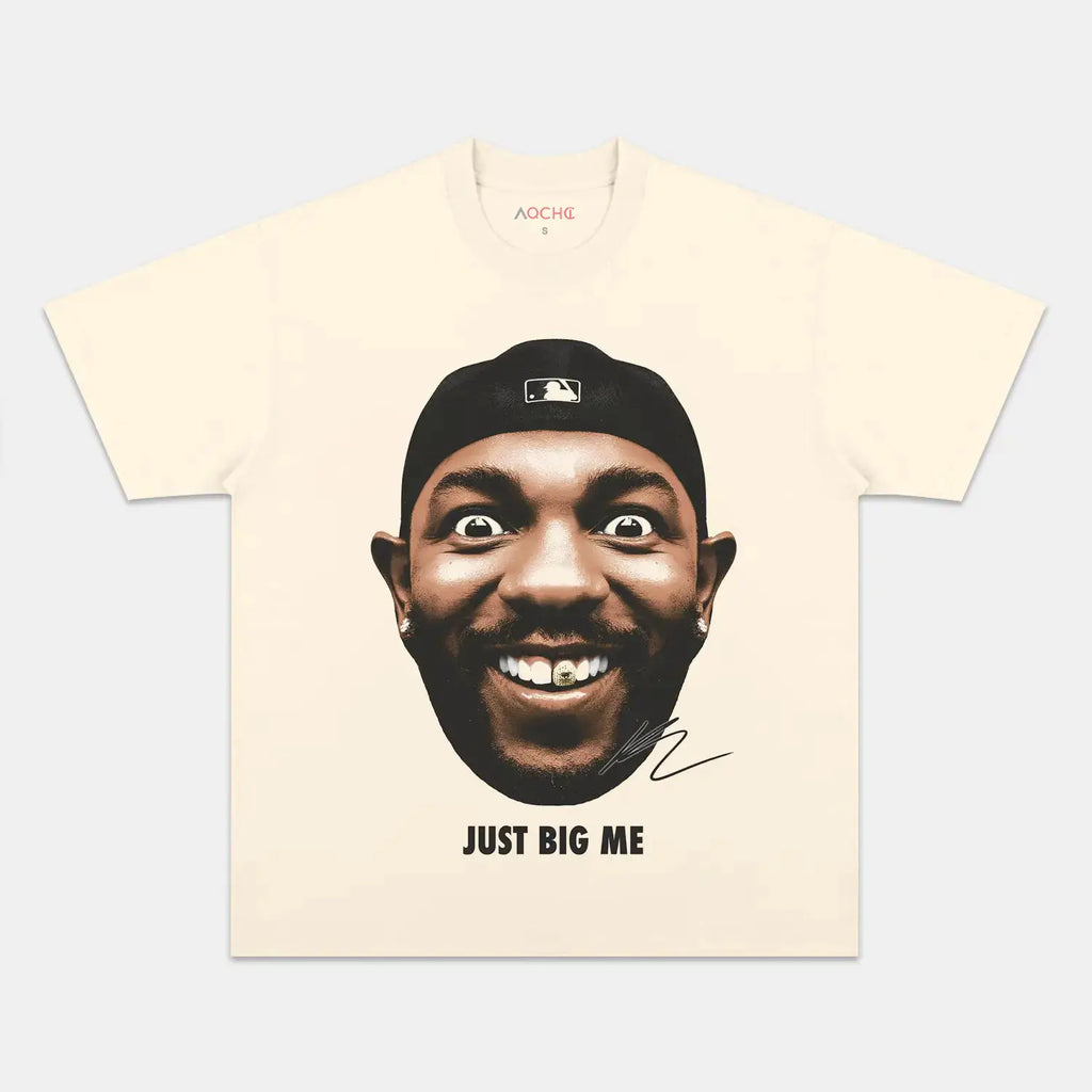 AQCHIC BIG FACE KENDRICK Unisex Graphic Heavyweight Cotton Shirt