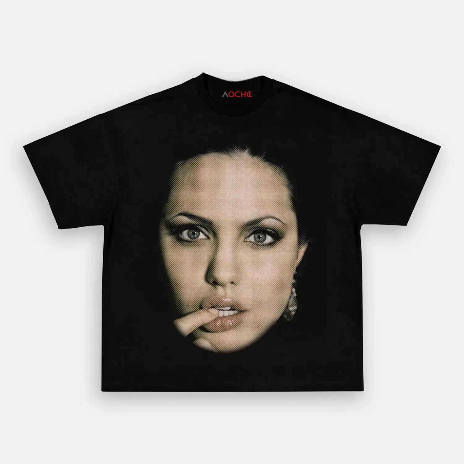 AQCHIC Big Face Angelina Unisex Graphic Heavyweight Cotton Shirt