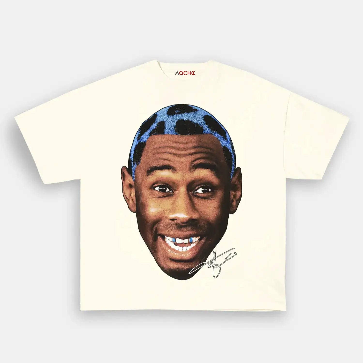 AQCHIC Big Face Tyler Unisex Graphic Heavyweight Cotton Shirt