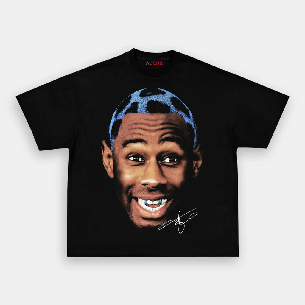 AQCHIC Big Face Tyler Unisex Graphic Heavyweight Cotton Shirt
