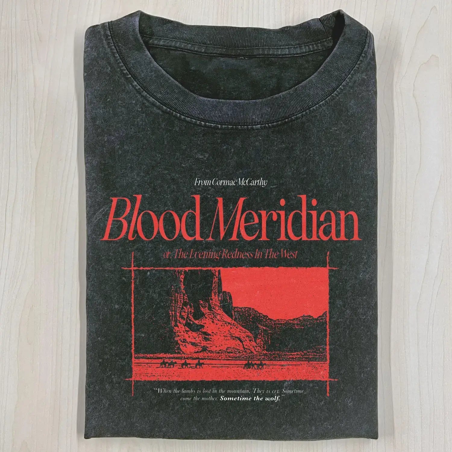 AQCHIC BLOOD MERIDIAN Unisex Graphic Heavyweight Cotton Shirt