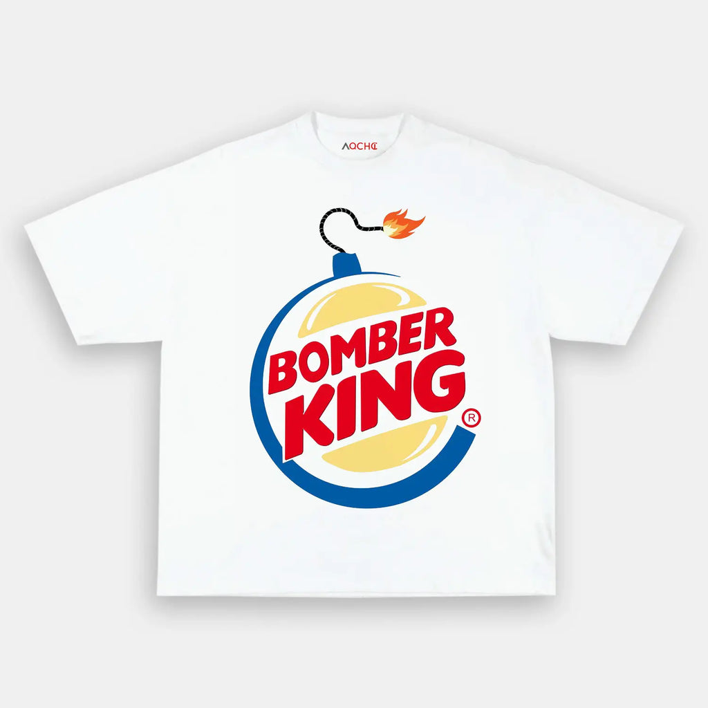 AQCHIC BOMBER KING Unisex Graphic Heavyweight Cotton Shirt