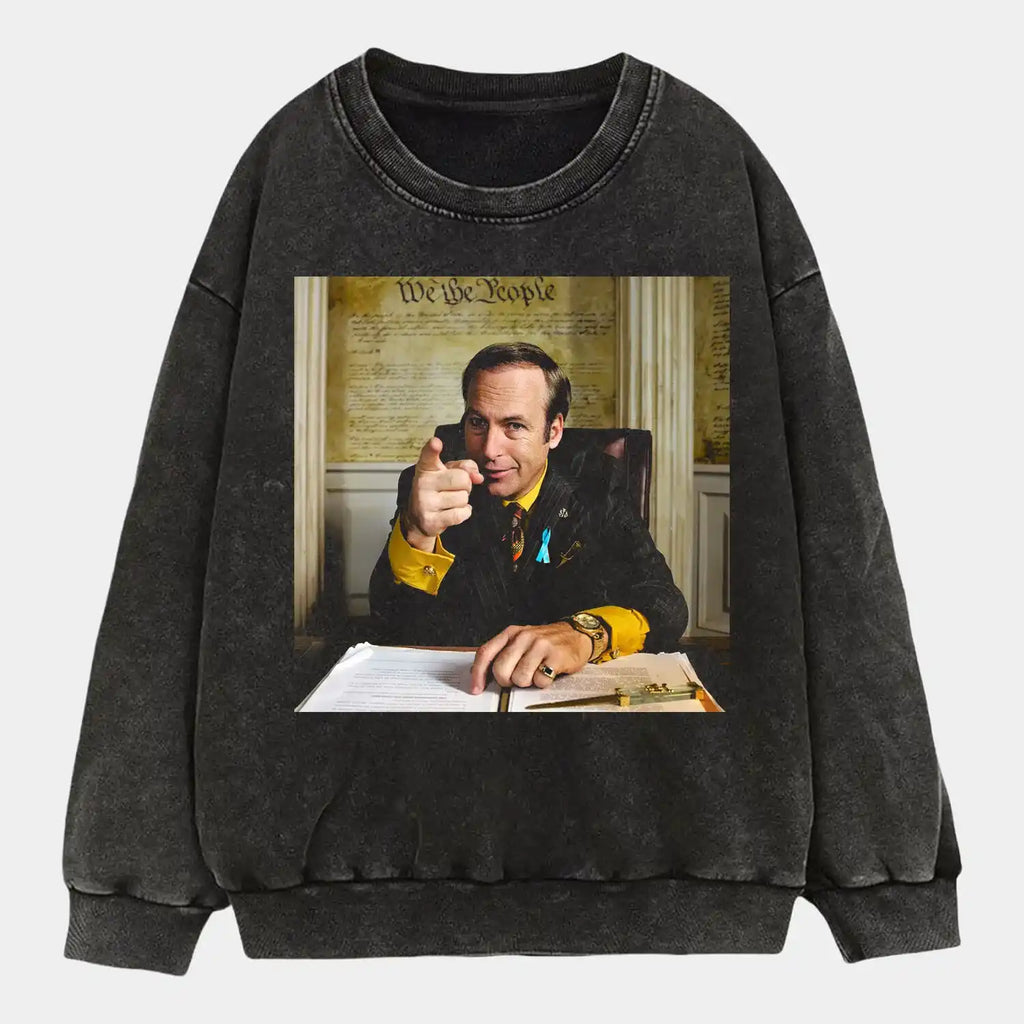 AQCHIC BETTER CALL SAUL Unisex Graphic Heavyweight Cotton Shirt