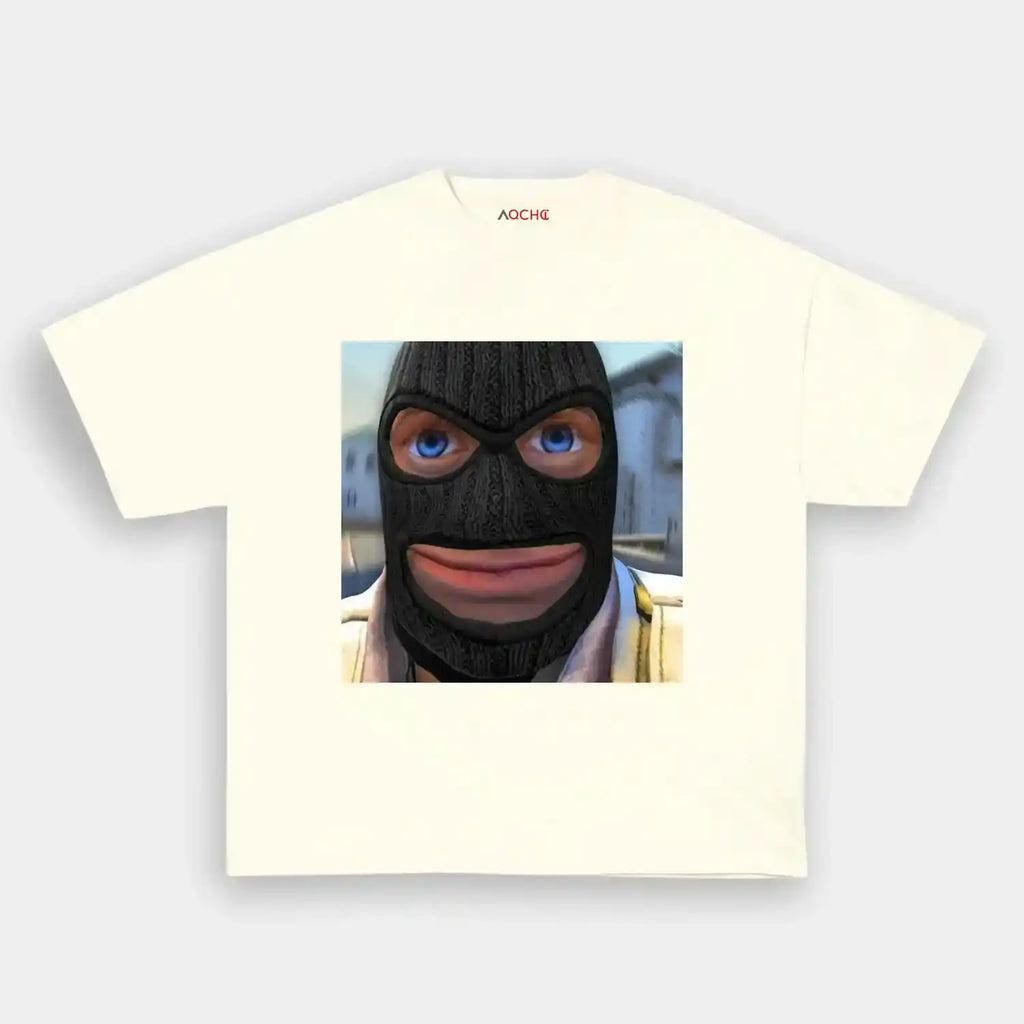 AQCHIC BIG FACE WEAR Unisex Graphic Heavyweight Cotton Shirt
