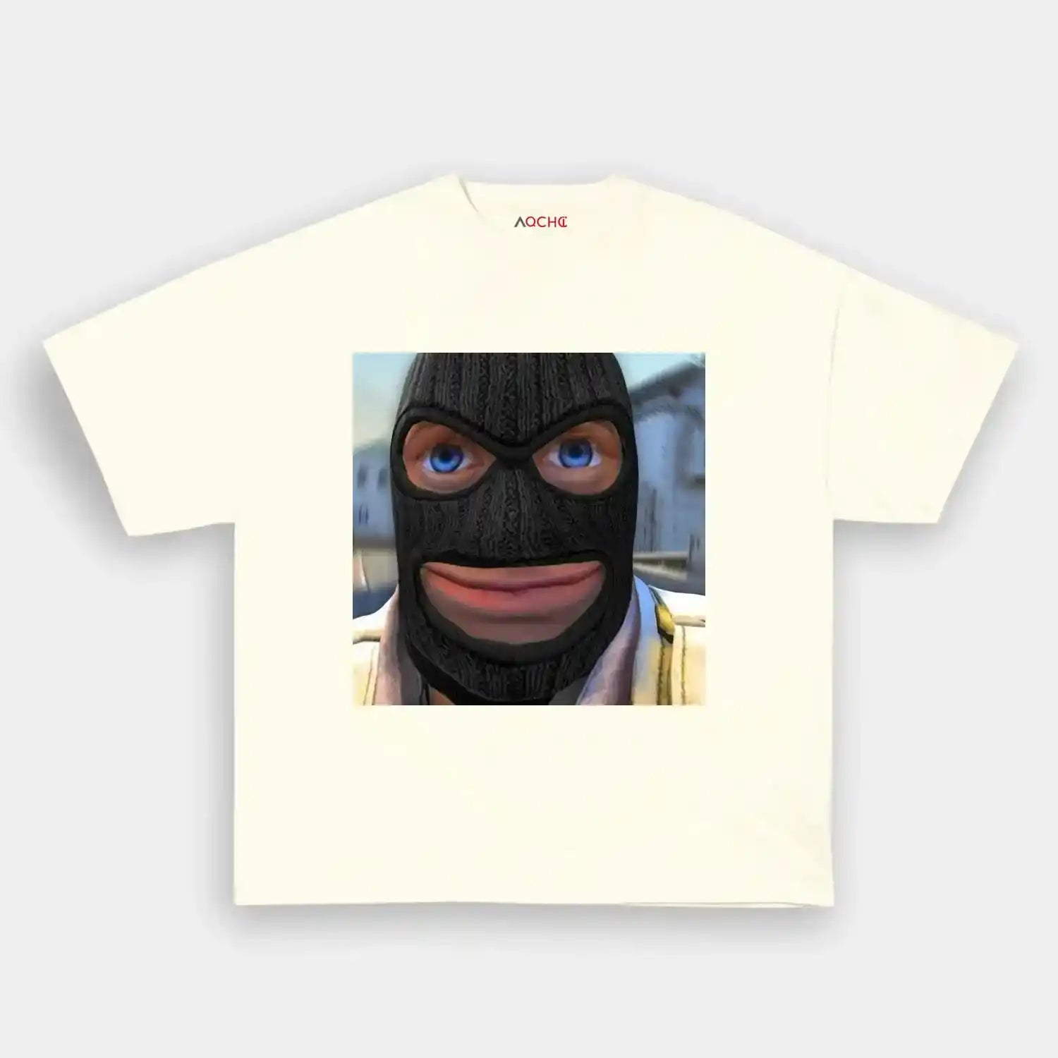 AQCHIC BIG FACE WEAR Unisex Graphic Heavyweight Cotton Shirt