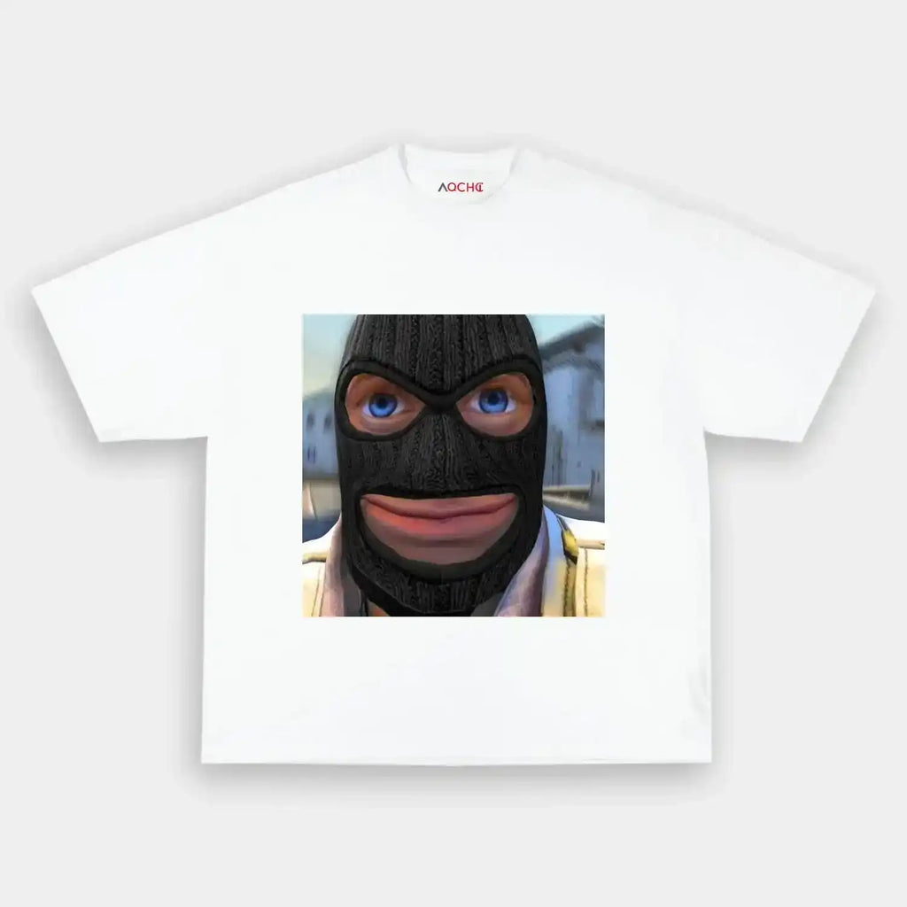 AQCHIC BIG FACE WEAR Unisex Graphic Heavyweight Cotton Shirt
