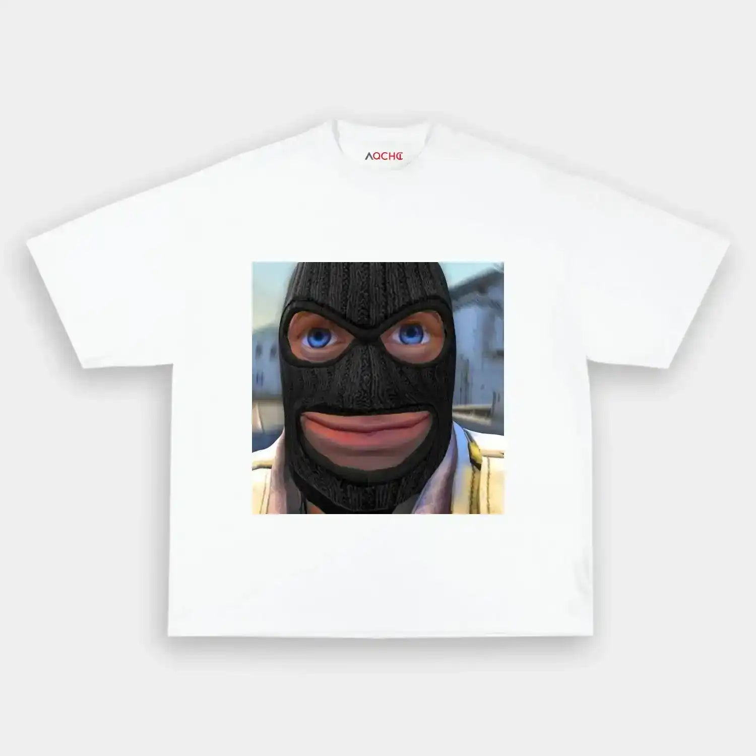 AQCHIC BIG FACE WEAR Unisex Graphic Heavyweight Cotton Shirt