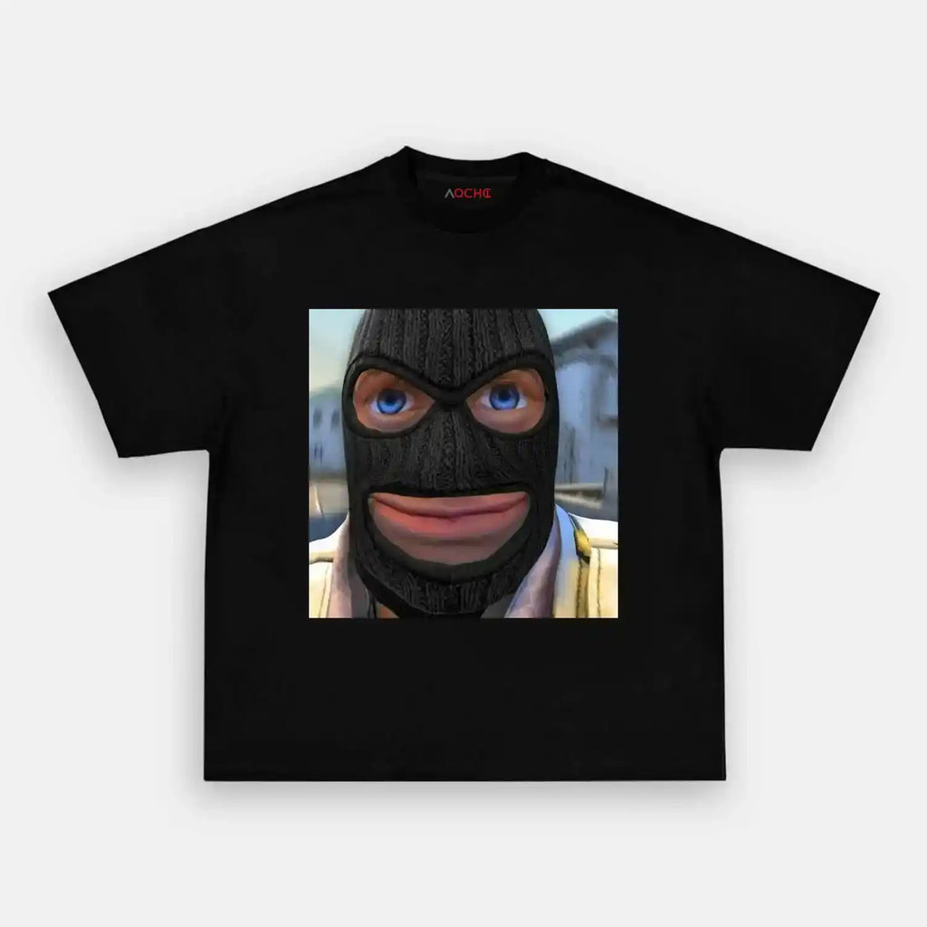 AQCHIC BIG FACE WEAR Unisex Graphic Heavyweight Cotton Shirt