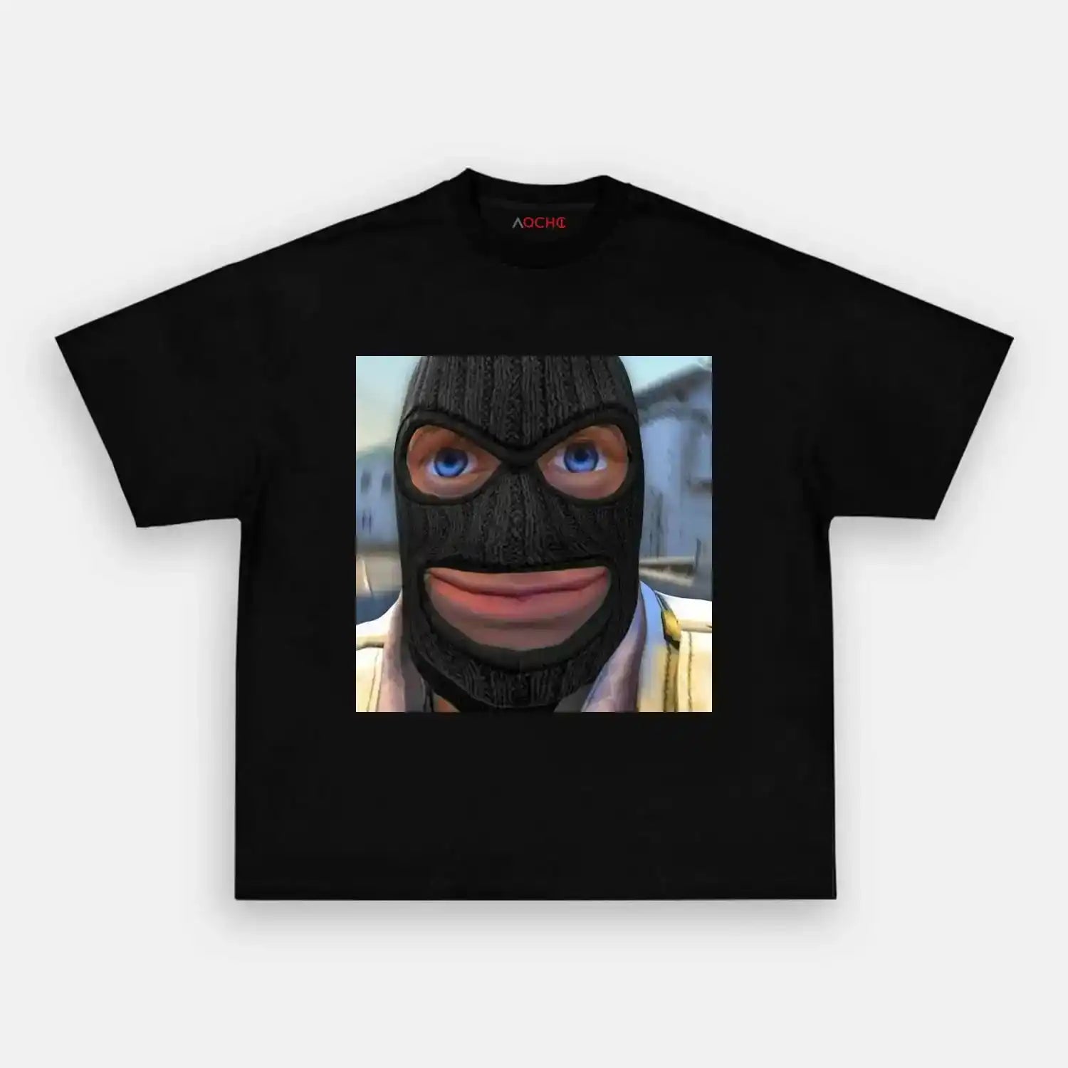 AQCHIC BIG FACE WEAR Unisex Graphic Heavyweight Cotton Shirt