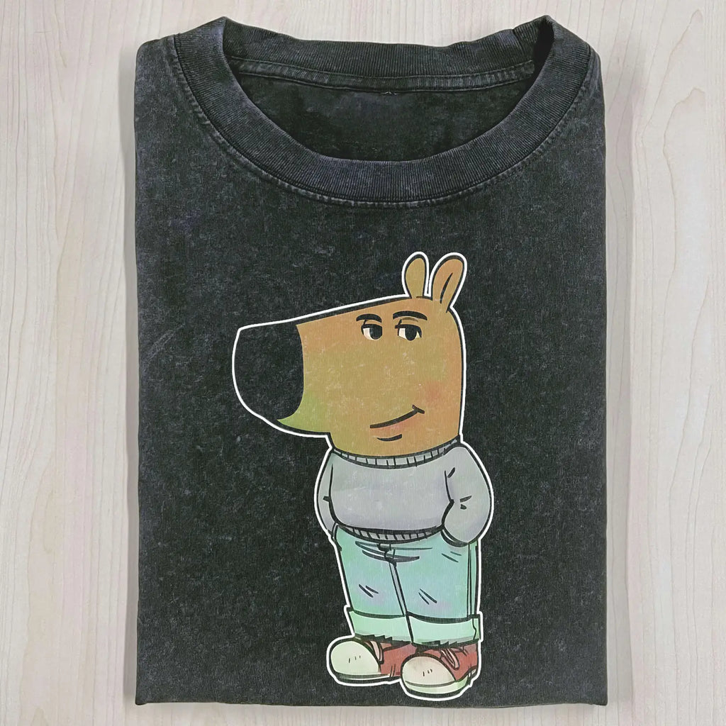 AQCHIC Chill Guy Unisex Graphic Heavyweight Cotton Shirt