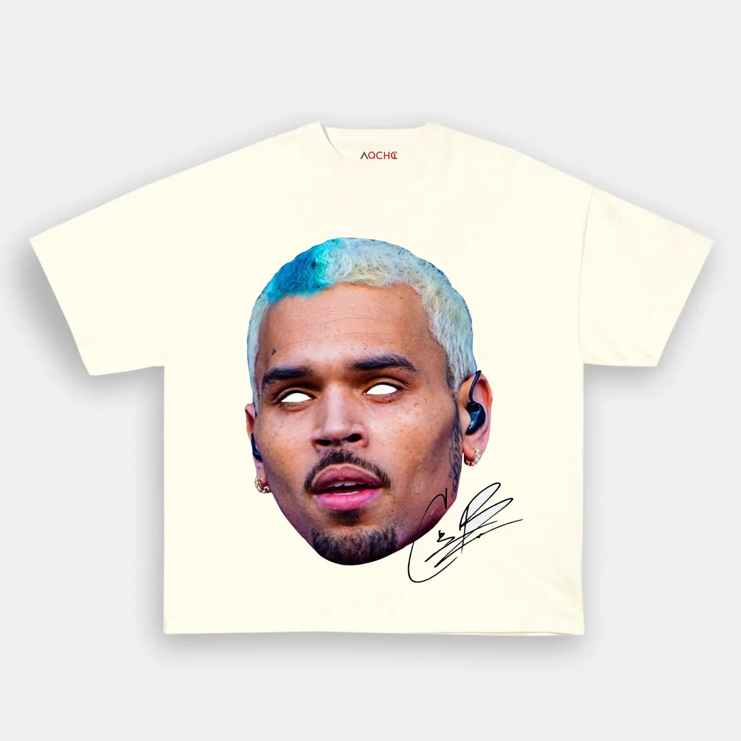 AQCHIC CHRIS BROWN BIG FACES Unisex Graphic Heavyweight Cotton Shirt