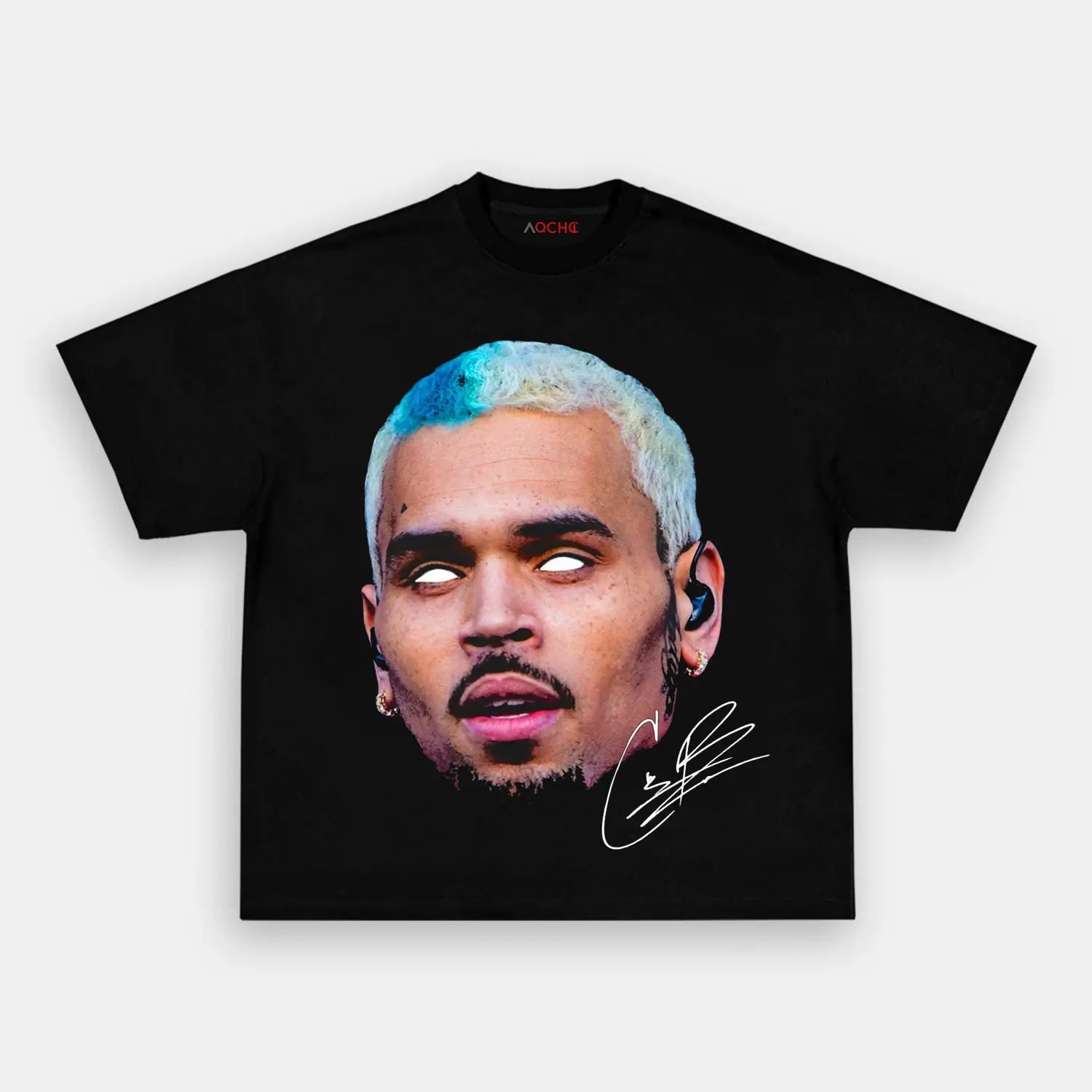 AQCHIC CHRIS BROWN BIG FACES Unisex Graphic Heavyweight Cotton Shirt