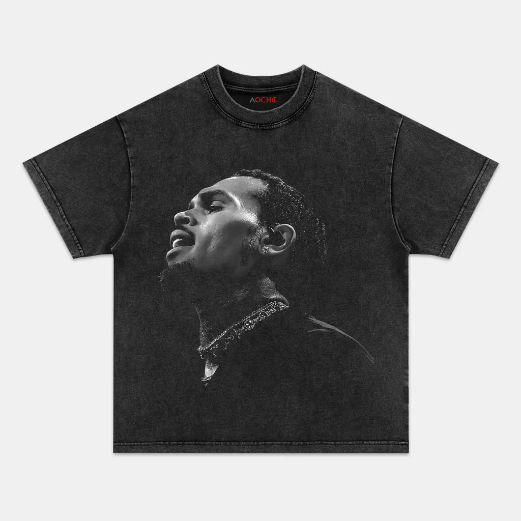 AQCHIC Chris Brown V12 Unisex Graphic Heavyweight Cotton Shirt