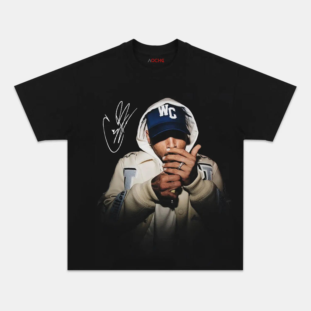 AQCHIC Chris Brown V2 Unisex Graphic Heavyweight Cotton Shirt