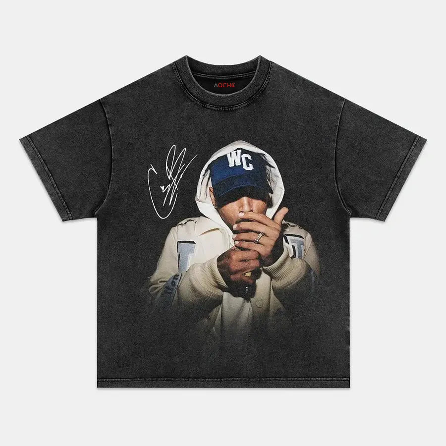 AQCHIC Chris Brown V2 Unisex Graphic Heavyweight Cotton Shirt