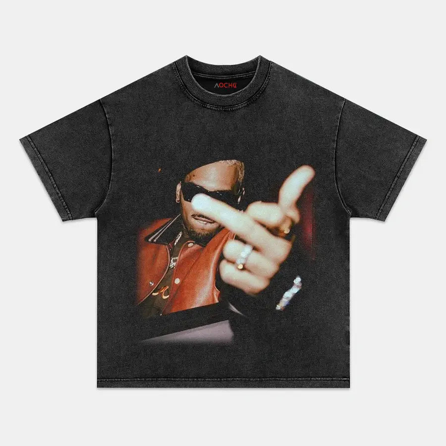 AQCHIC Chris Brown V4 Unisex Graphic Heavyweight Cotton Shirt