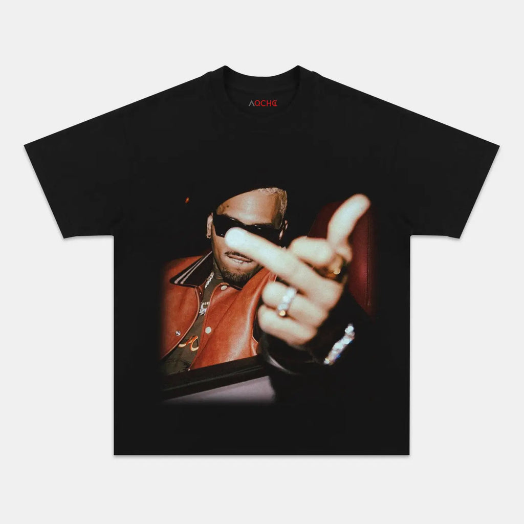 AQCHIC Chris Brown V4 Unisex Graphic Heavyweight Cotton Shirt