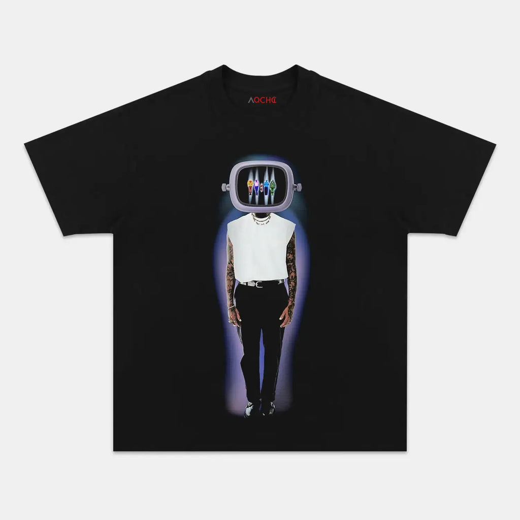 AQCHIC Chris Brown V5 Unisex Graphic Heavyweight Cotton Shirt