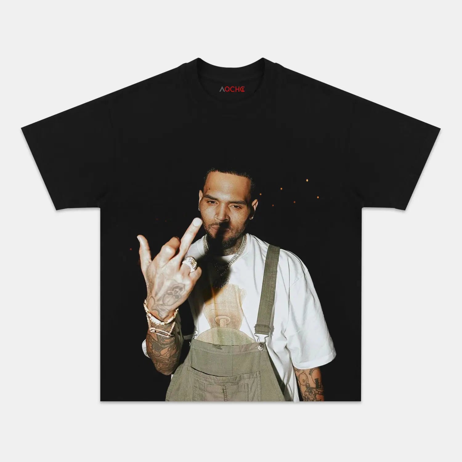 AQCHIC Chris Brown V6 Unisex Graphic Heavyweight Cotton Shirt