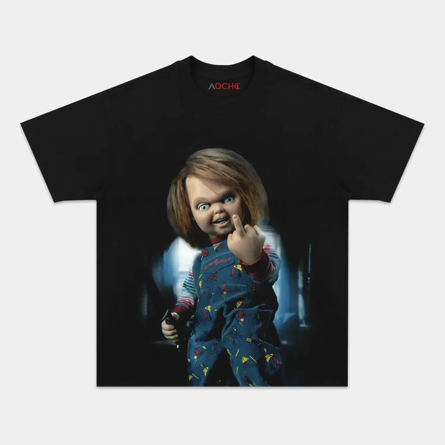 AQCHIC CHUCKY Unisex Graphic Heavyweight Cotton Shirt