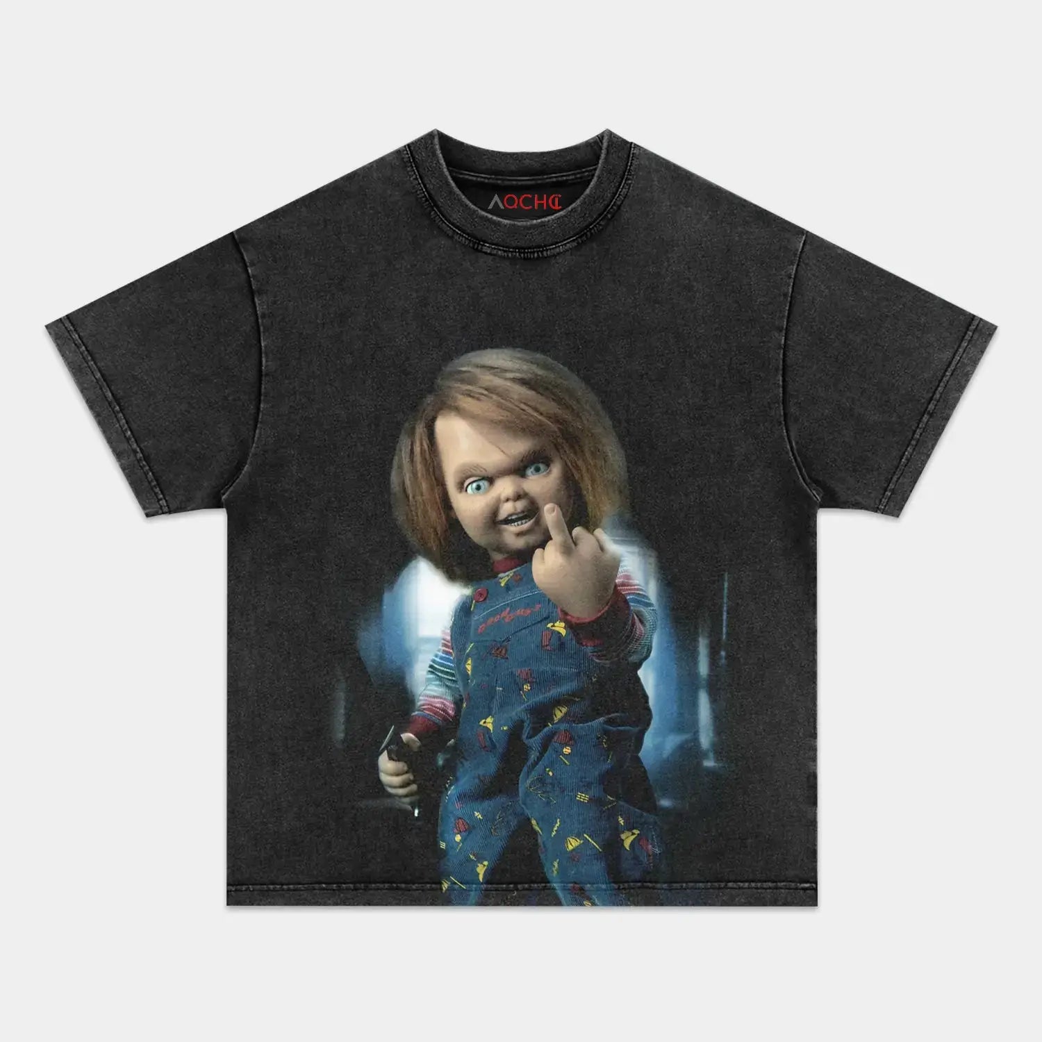 AQCHIC CHUCKY Unisex Graphic Heavyweight Cotton Shirt