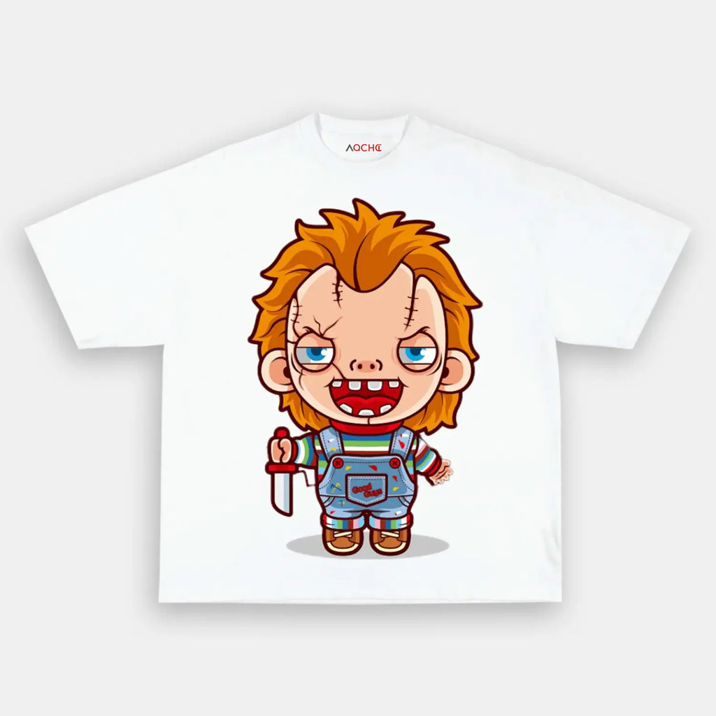 AQCHIC CHUCKY V6 Unisex Graphic Heavyweight Cotton Shirt