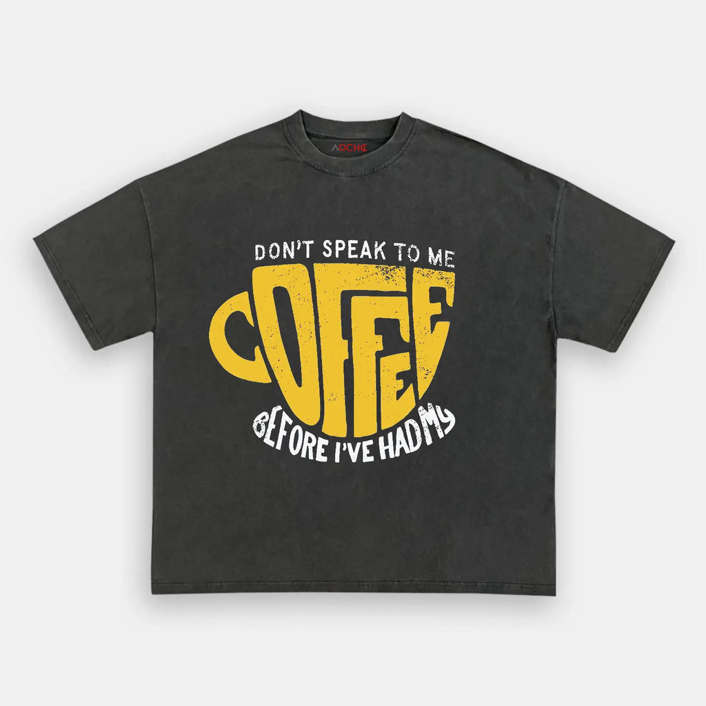 AQCHIC Coffee Unisex Graphic Heavyweight Cotton Shirt
