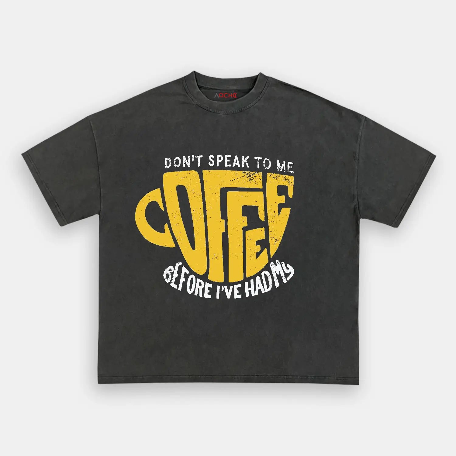 AQCHIC Coffee Unisex Graphic Heavyweight Cotton Shirt