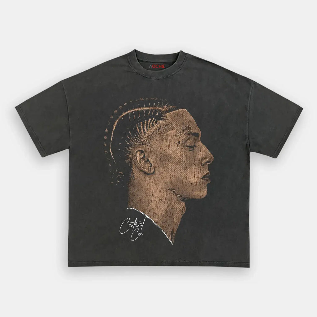 AQCHIC CENTRAL CEE BIG FACES Unisex Graphic Heavyweight Cotton Shirt