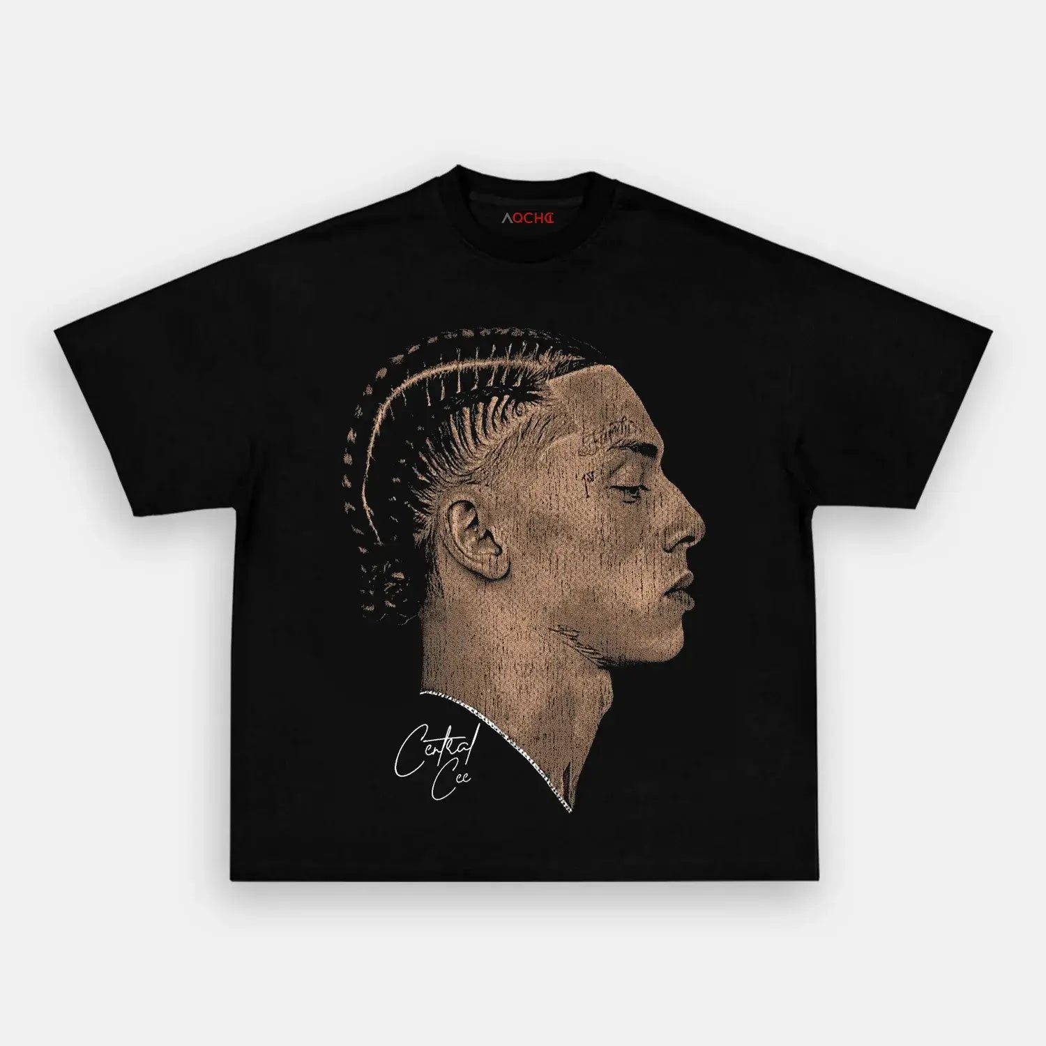 AQCHIC CENTRAL CEE BIG FACES Unisex Graphic Heavyweight Cotton Shirt