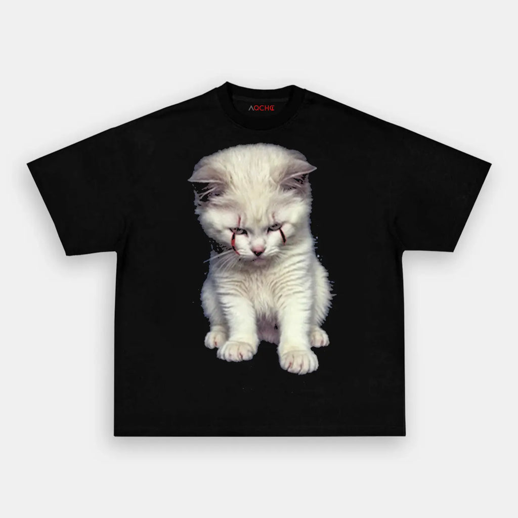 AQCHIC CLOWN CAT Unisex Graphic Heavyweight Cotton Shirt