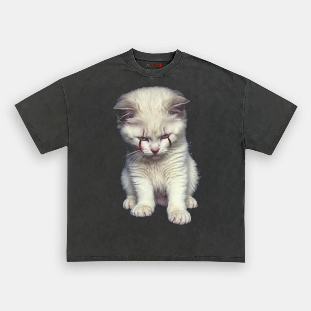 AQCHIC CLOWN CAT Unisex Graphic Heavyweight Cotton Shirt