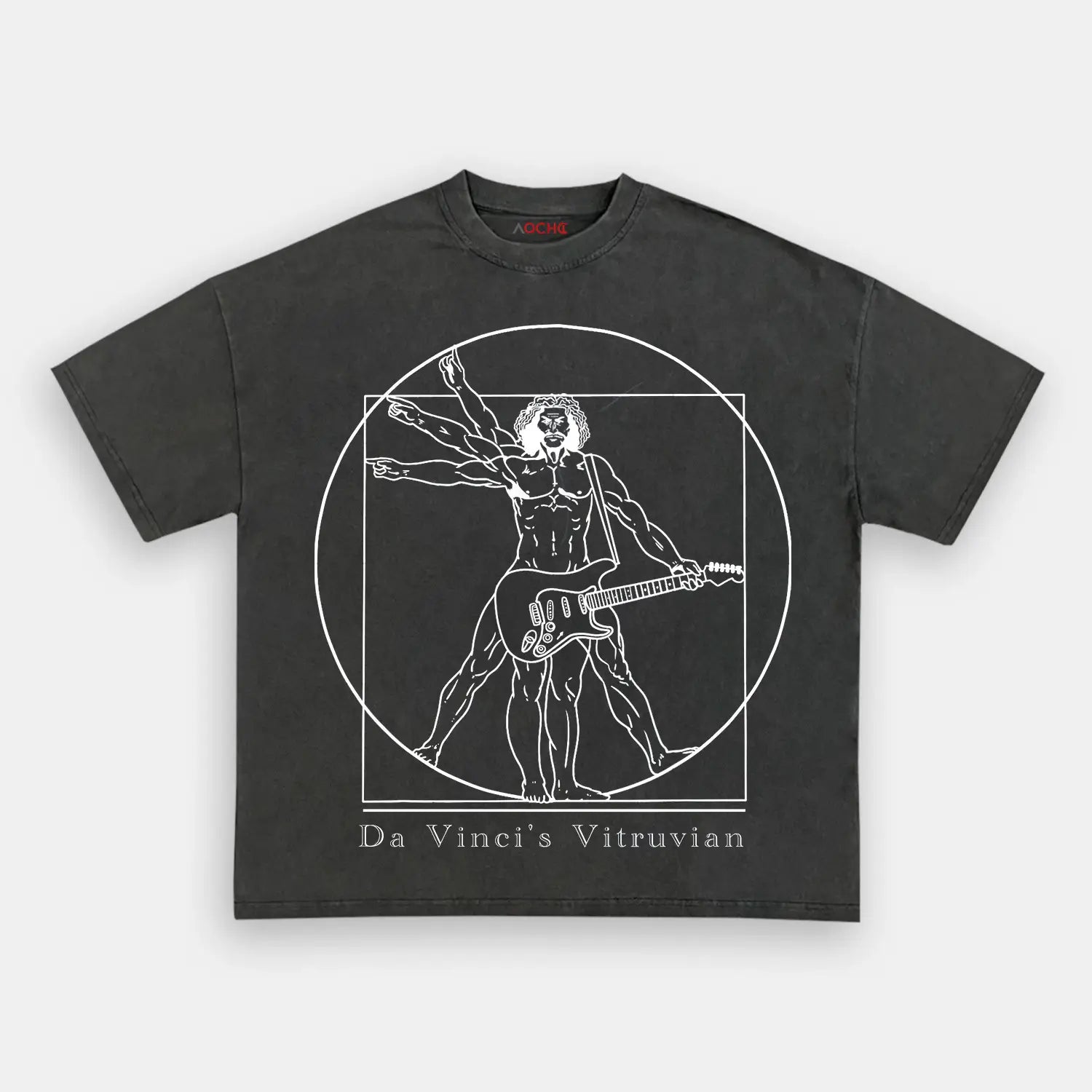 AQCHIC Da Vincis Vitruvian Unisex Graphic Heavyweight Cotton Shirt