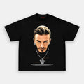 AQCHIC David Beckham Big Faces Unisex Graphic Heavyweight Cotton Shirt