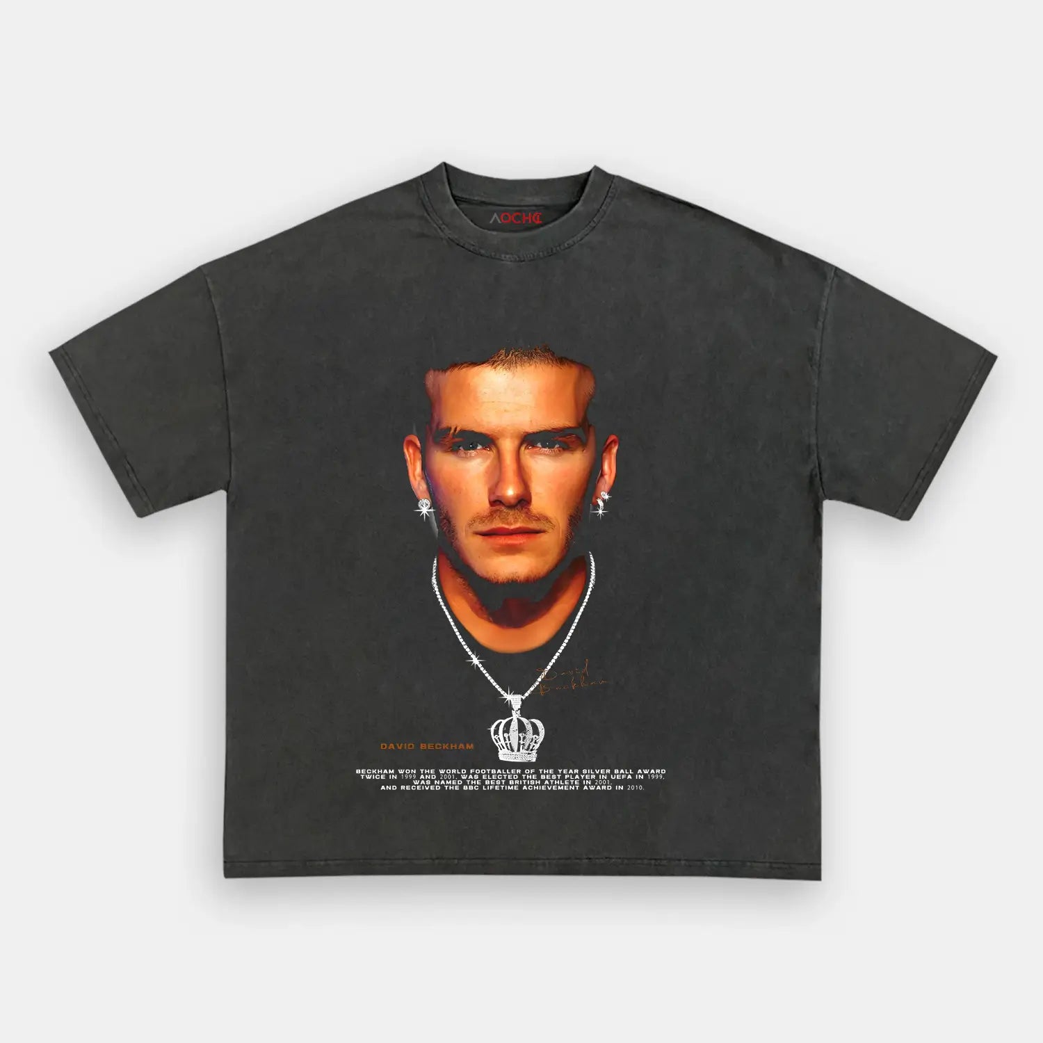 AQCHIC David Beckham Big Faces V2 Unisex Graphic Heavyweight Cotton Shirt