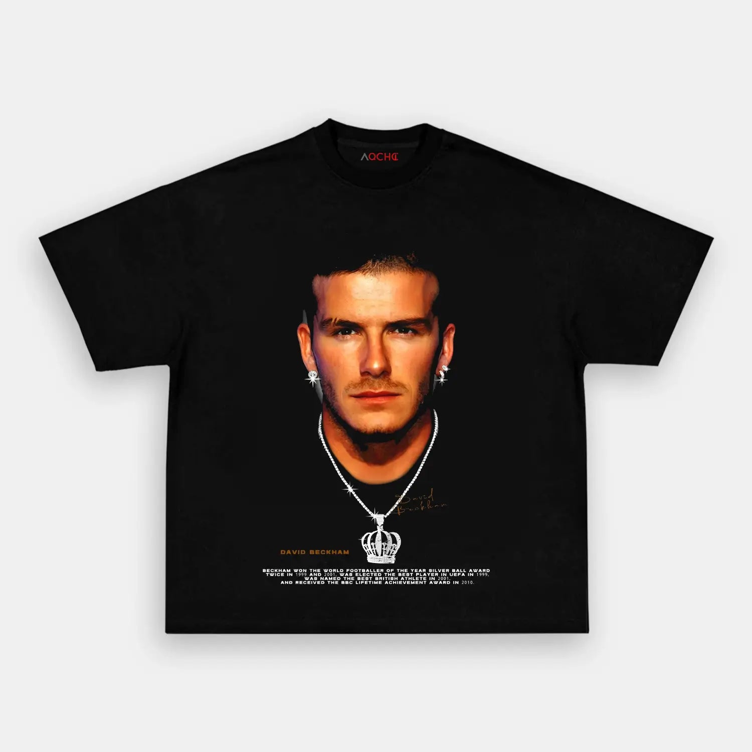 AQCHIC David Beckham Big Faces V2 Unisex Graphic Heavyweight Cotton Shirt