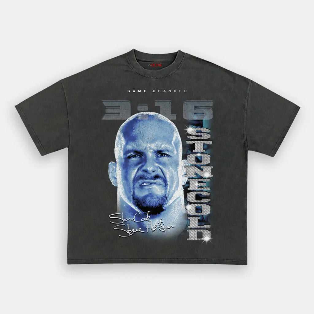 AQCHIC STONE COLD Unisex Graphic Heavyweight Cotton Shirt