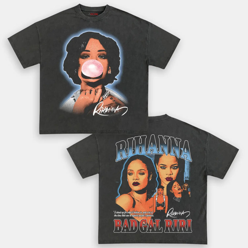 AQCHIC Rihanna Unisex Graphic Heavyweight Cotton Shirt