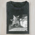 AQCHIC DRACULA Cat Unisex Graphic Heavyweight Cotton Shirt