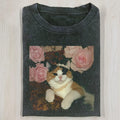 AQCHIC Elegant Cat 3.24 3.0 Unisex Graphic Heavyweight Cotton Shirt