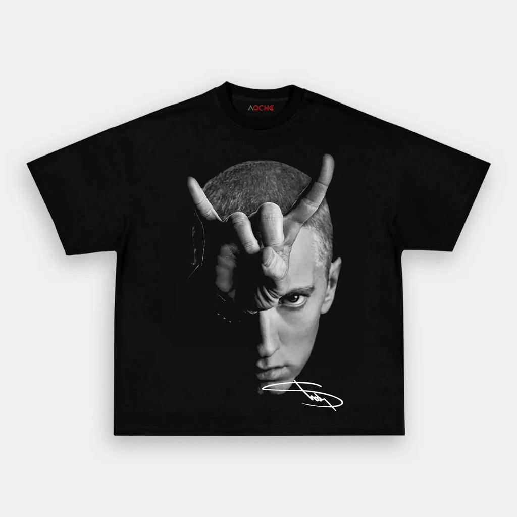 AQCHIC Eminem Big Face Unisex Graphic Heavyweight Cotton Shirt