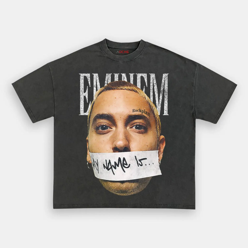 AQCHIC EMINEM BIG FACE V2 Unisex Graphic Heavyweight Cotton Shirt