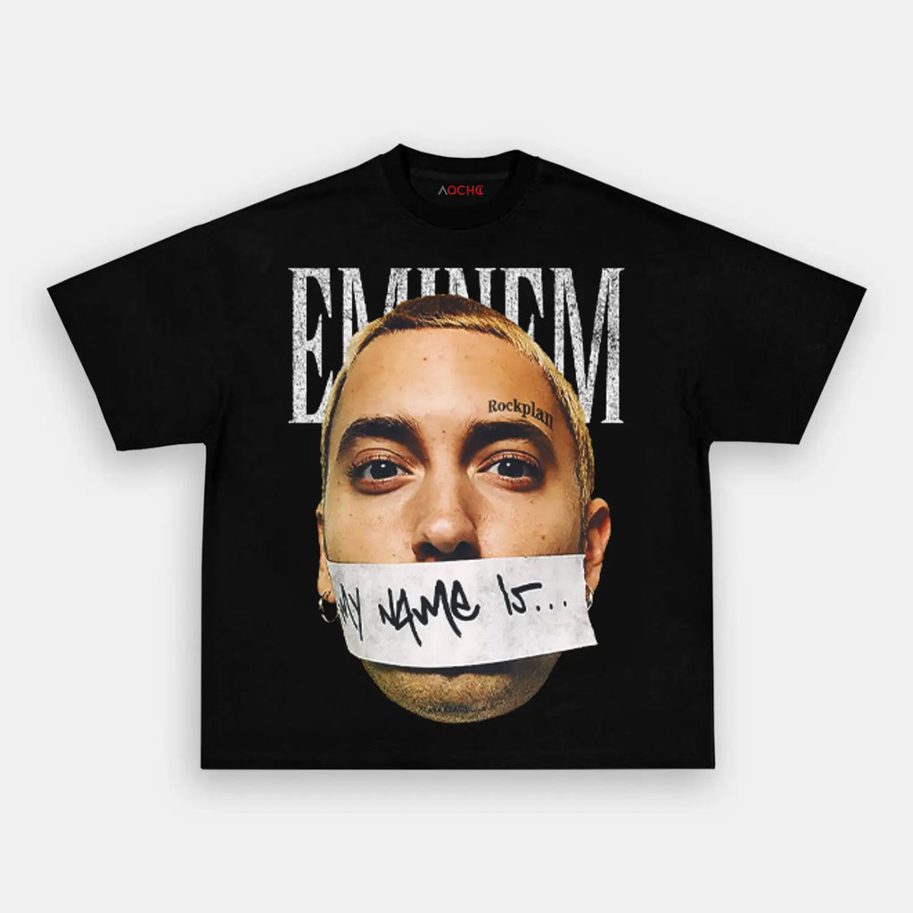 AQCHIC EMINEM BIG FACE V2 Unisex Graphic Heavyweight Cotton Shirt