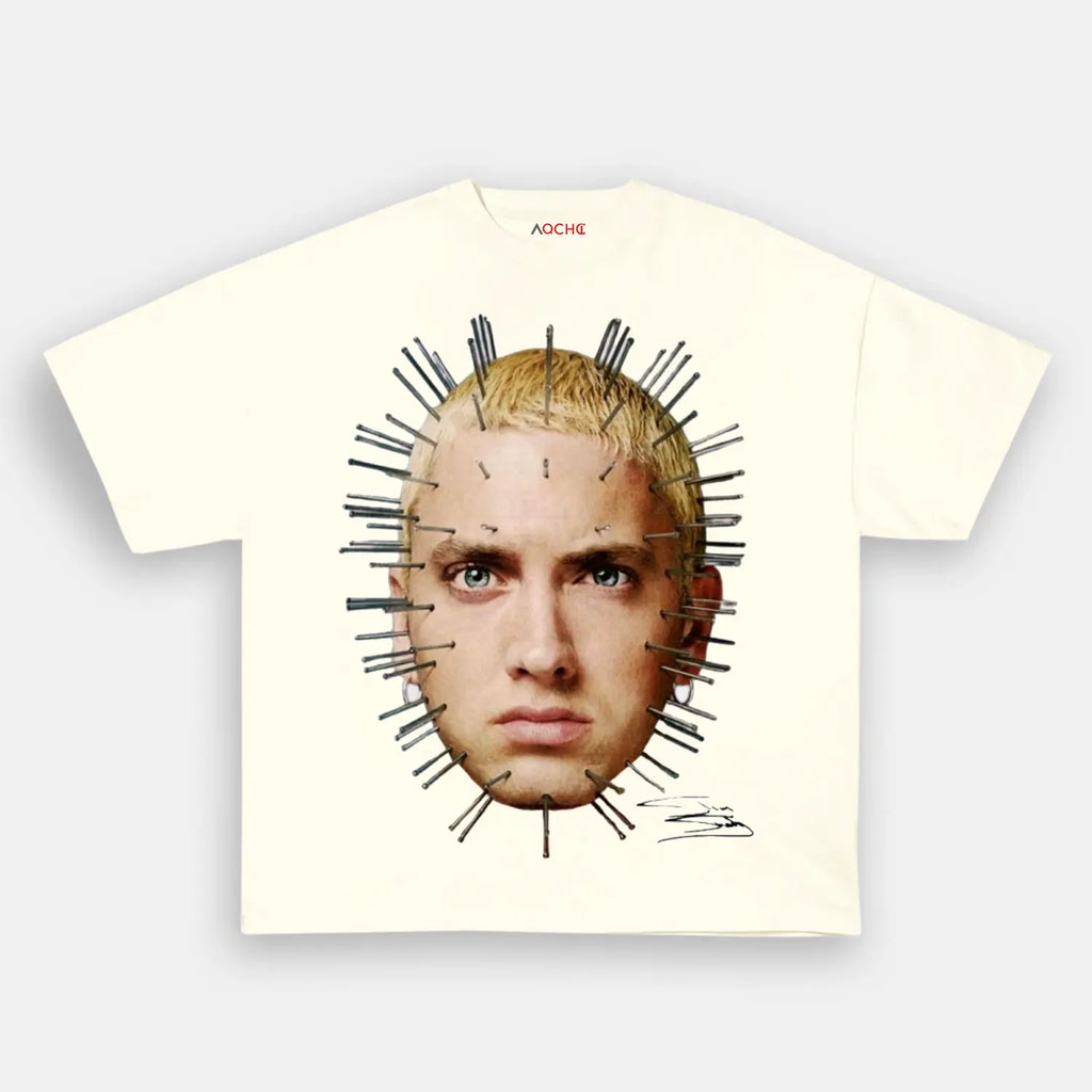 AQCHIC EMINEM BIG FACE V4 Unisex Graphic Heavyweight Cotton Shirt