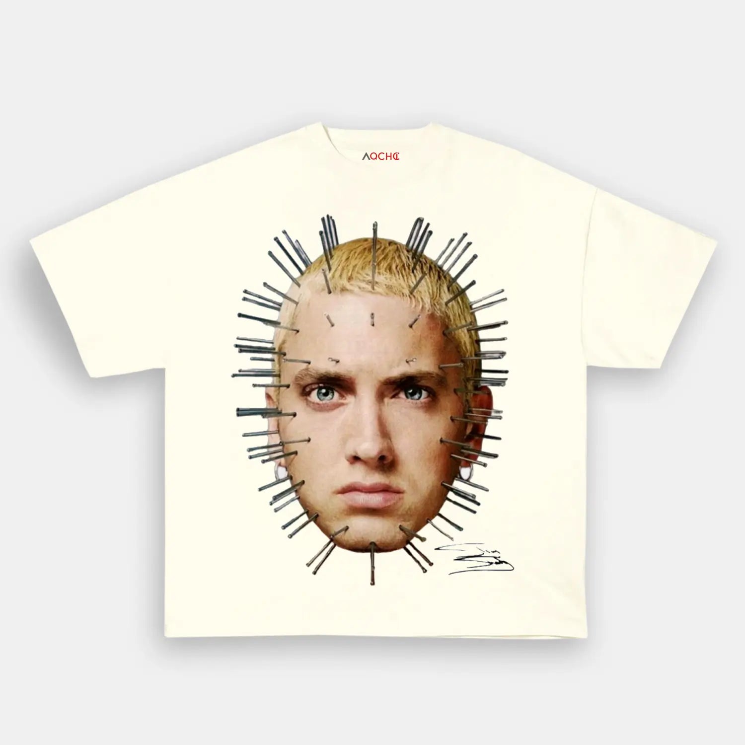 AQCHIC EMINEM BIG FACE V4 Unisex Graphic Heavyweight Cotton Shirt