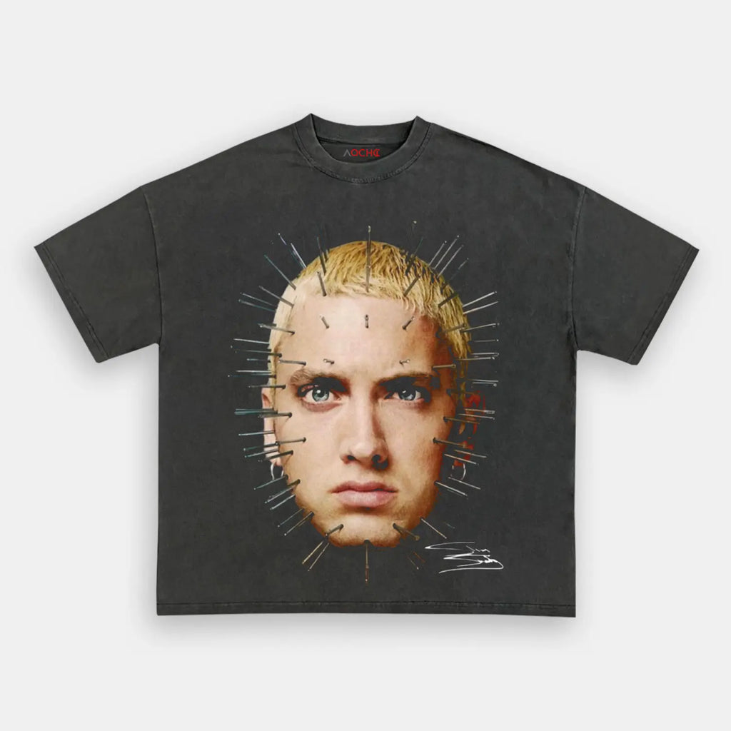 AQCHIC EMINEM BIG FACE V4 Unisex Graphic Heavyweight Cotton Shirt