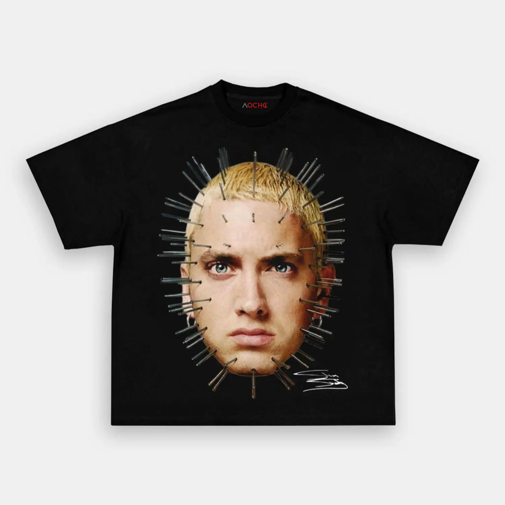 AQCHIC EMINEM BIG FACE V4 Unisex Graphic Heavyweight Cotton Shirt